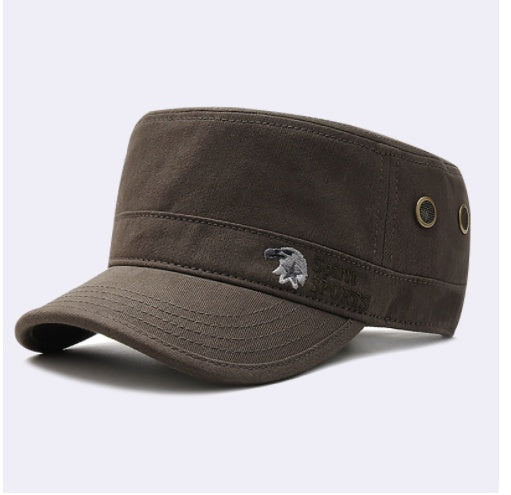 Men’s Flat Top Cotton Hat – Autumn/Winter Short Brim Cap - Urban Caps