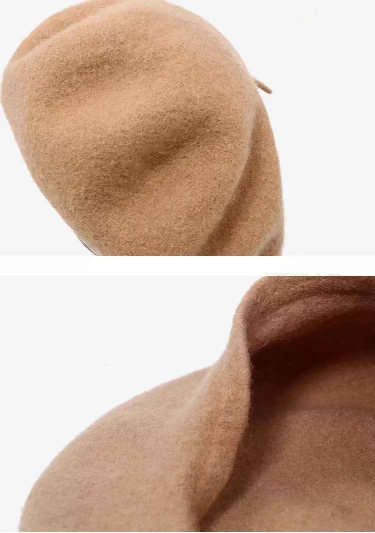 Baudelaire Knitted Wool Beret – Minimalist Soft French Style Hat
