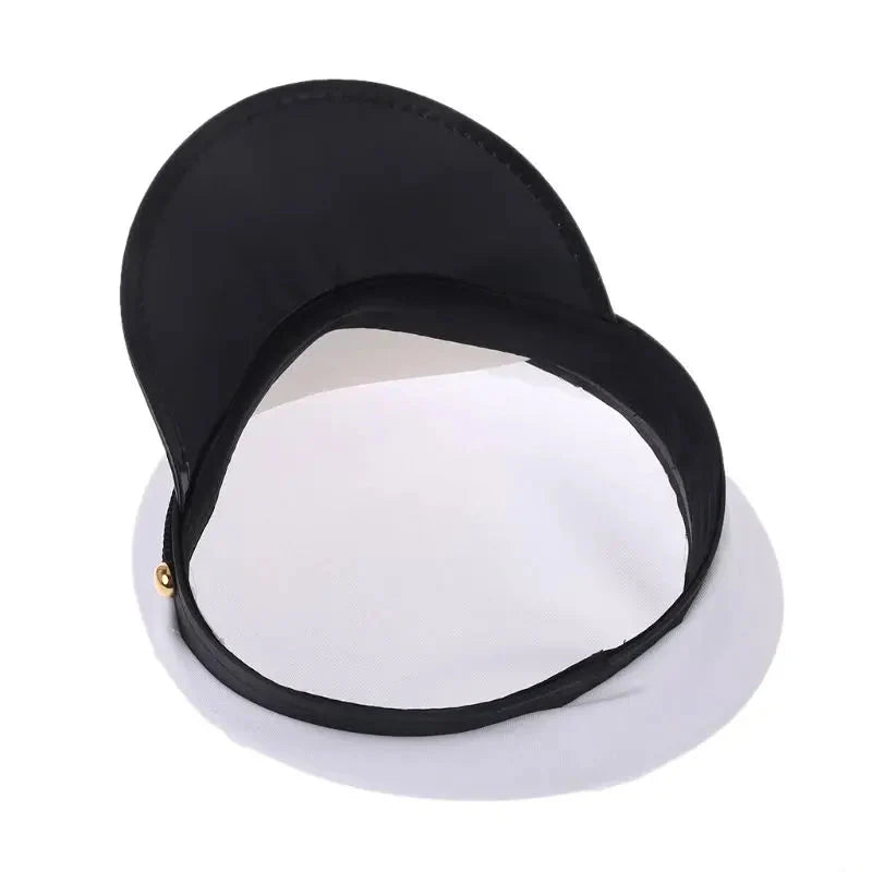 White Captain's Classic Sailor Cap - Nautical Linen And Vegan Leather Cap Look Classic