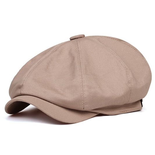 Cardiff Classic Newsboy Cap – Plain Cotton Flat Cap