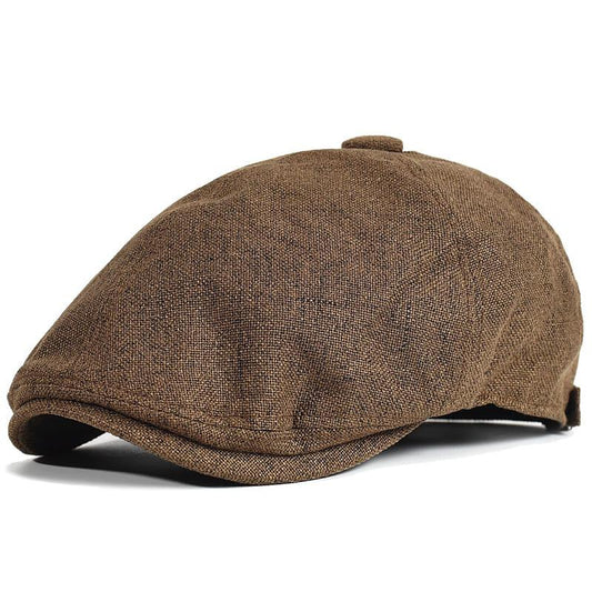 Chelsea Linen Gatsby Cap - Breathable Linen Gatsby Cap For Casual Warm Weather Style
