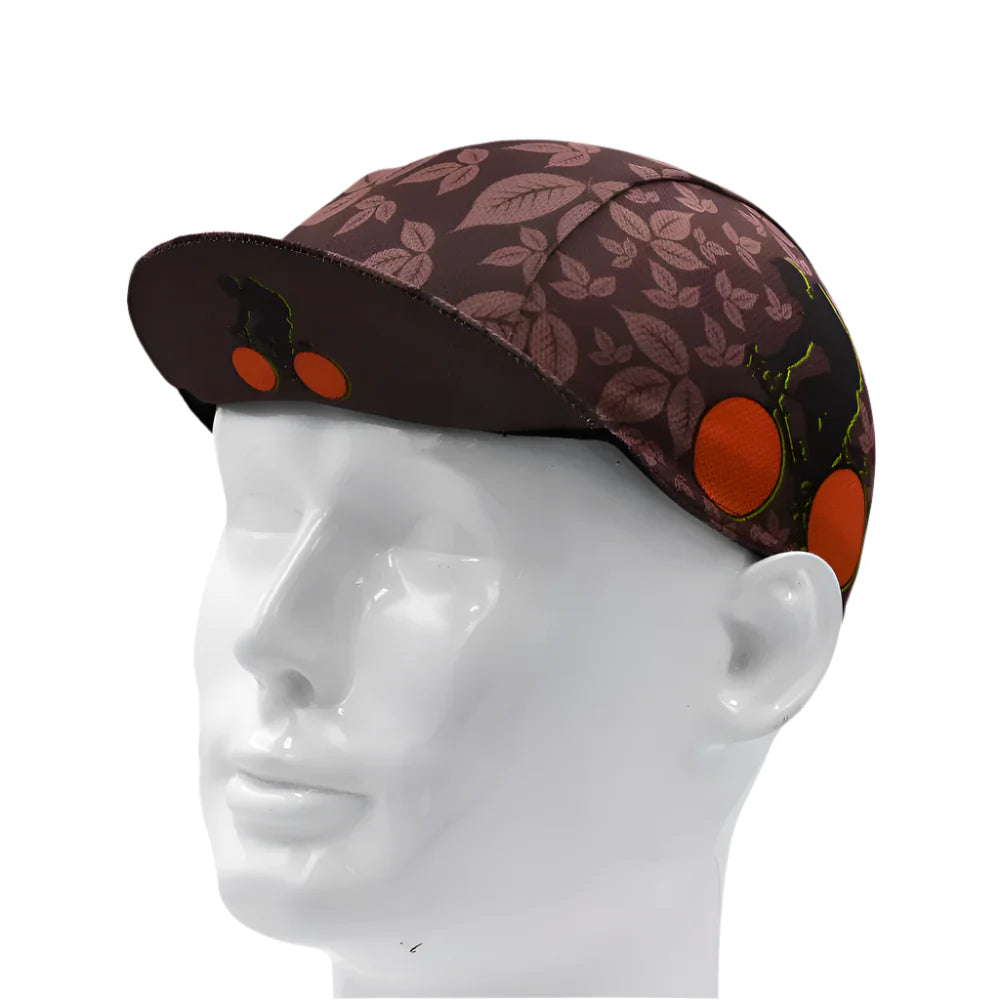 Coffee Ride Series Cycling Cap Lightweight Breathable Knit Coffee Beans Pattern