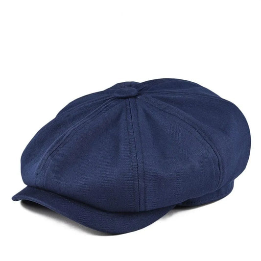 Covent Plain Cotton Newsboy Cap – Classic Vintage Peaky Style Hat