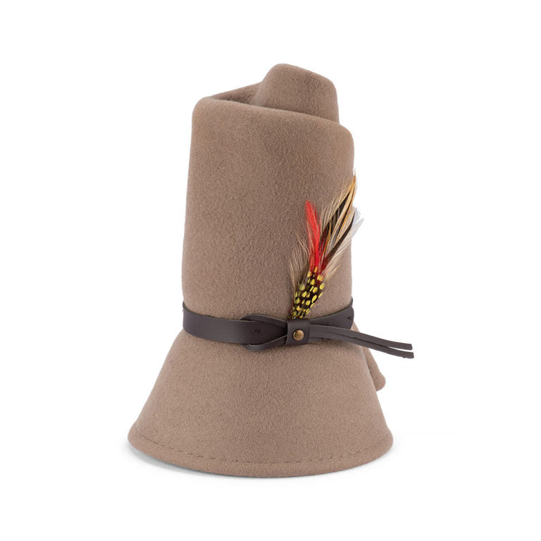 Crushable Water Repellent Australian Wool Felt Outback Hat with Faux Leather Band