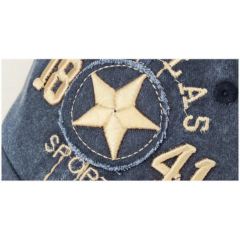 Dallas Sport Cotton Baseball Cap - Casual Streetwear With Sporty Appeal For Everyday Style
