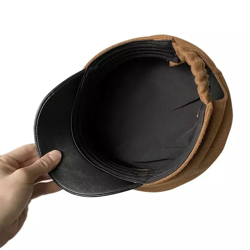 Dundalk Brown Wool Sailor Cap - Classic Nautical Style With Warm Wool For All Occasions