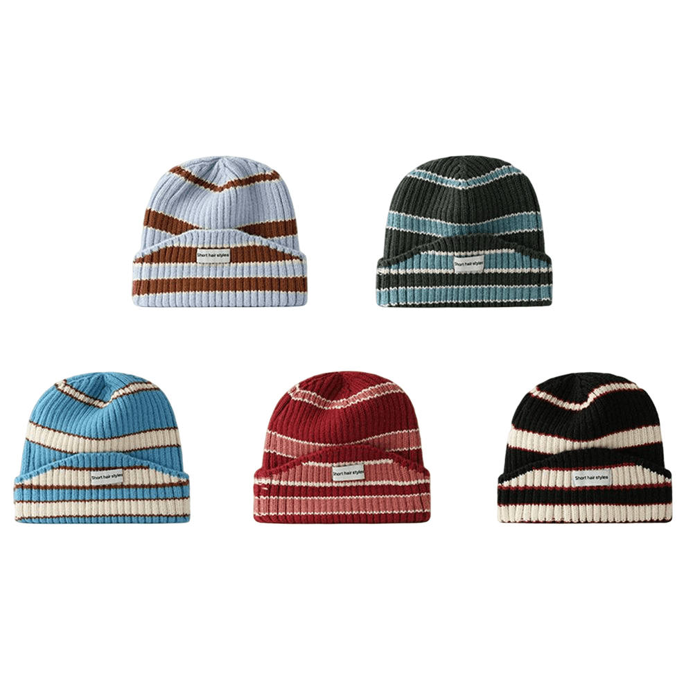 FS Striped Cotton Beanie Knit For Everyday Style - Urban Caps