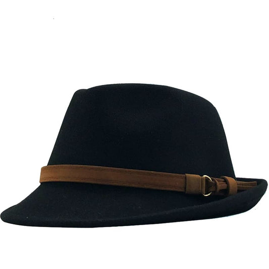 Franklin Wool Trilby Hat – Classic Short Brim Fedora with Leather Band