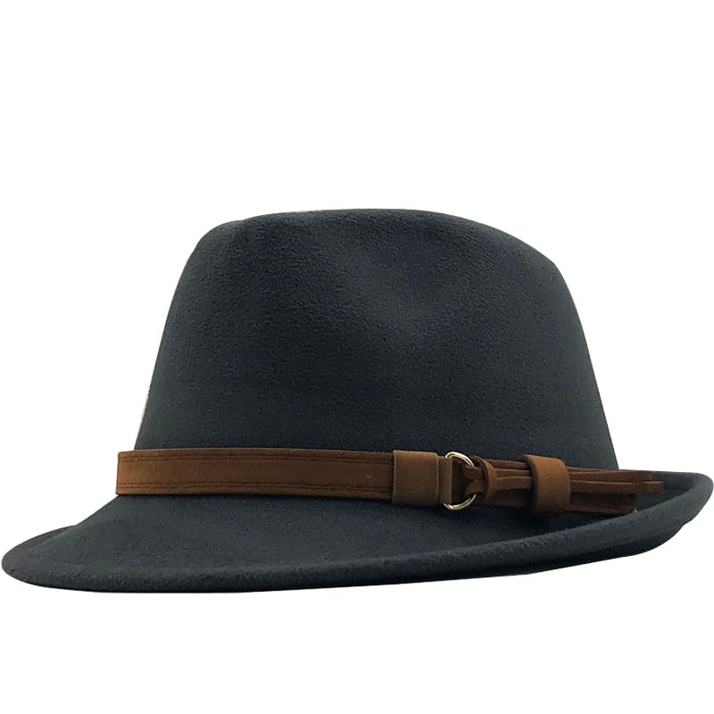 Franklin Wool Trilby Hat – Classic Short Brim Fedora with Leather Band