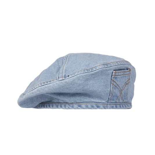 Gobillard Denim Beret - Casual Denim Beret With Timeless Parisian Style For Wardrobe