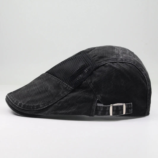 Cotton Mesh Patchwork Ivy Cap | Summer Flat Cap | Urban Caps NZ