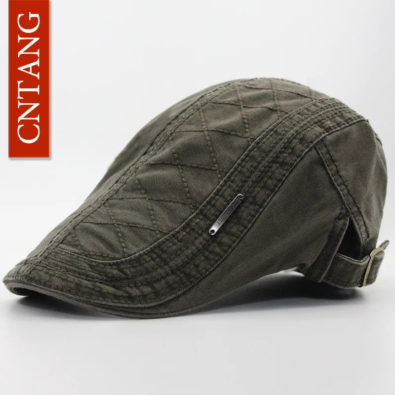 Cotton Button-Top Ivy Cap | Classic Country Flat Hat | Urban Caps NZ