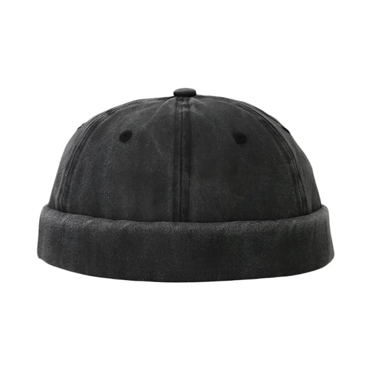 Harlem Washed Cotton Docker Cap - Casual Washed Cotton Cap For Relaxed Streetwear