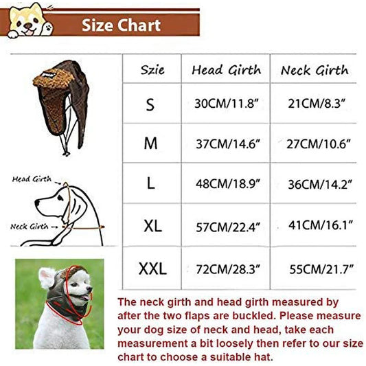 Brown aviator-style winter hat for dogs