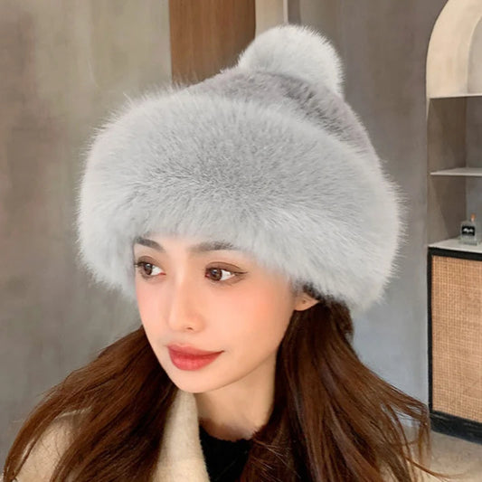 Yellowknife Faux Fox Fur Trapper Hat