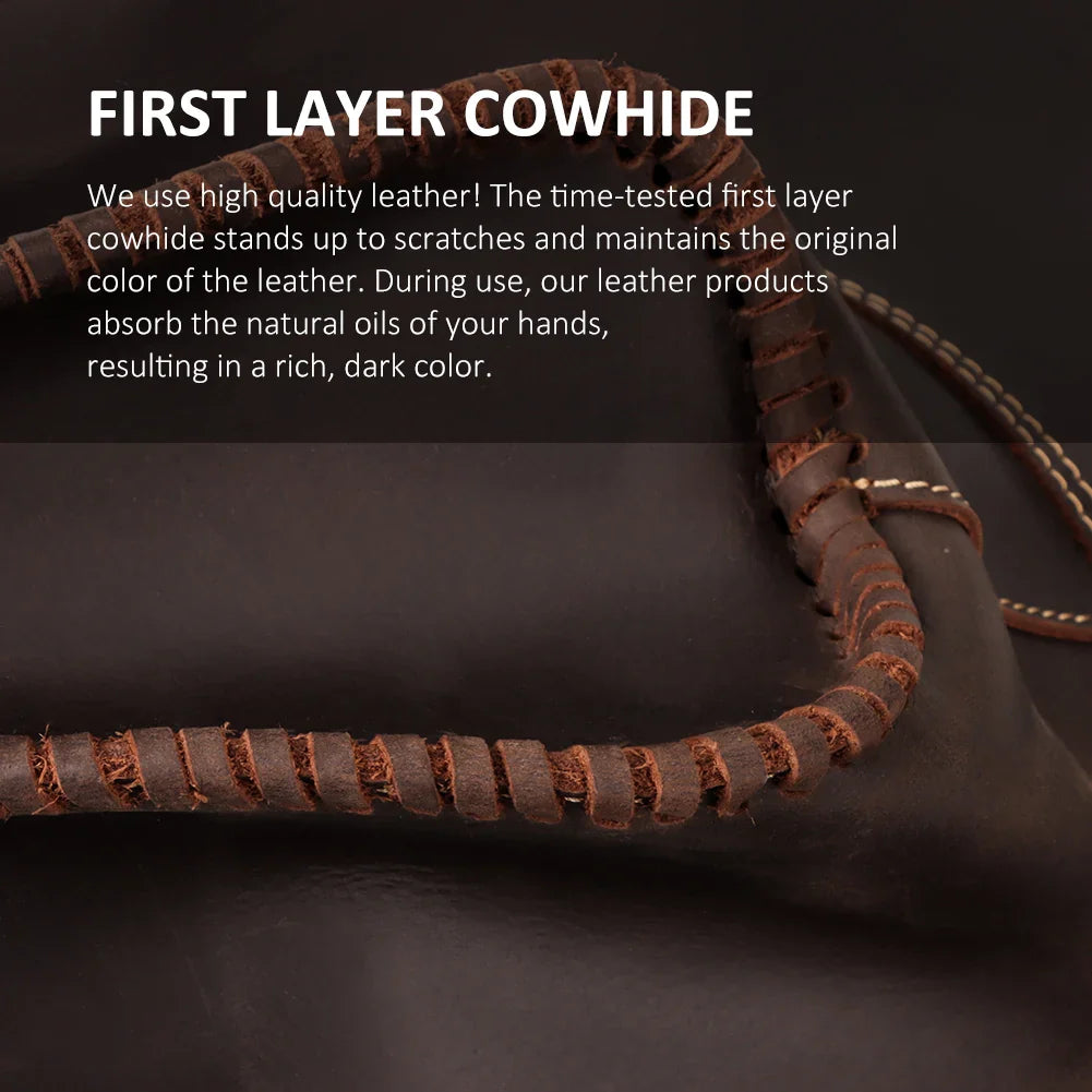 Hummerpaul Handcraft Genuine Leather Cowboy Hat - Handcrafted Leather Western Hat