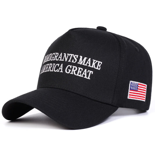Inmigrants Make America Great Baseball Cap - With Embroidered Details For Timeless Look