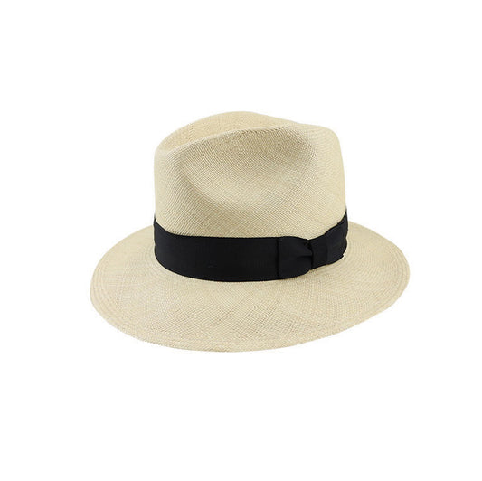 Burnley Ecuadorian Brisa Grade 8 Toquilla Straw Hat with Black Band