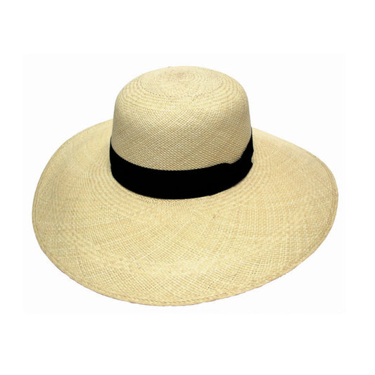 Brisa Weave Toquilla Straw Capeline Hat with Petersham Band – Handwoven in Ecuador