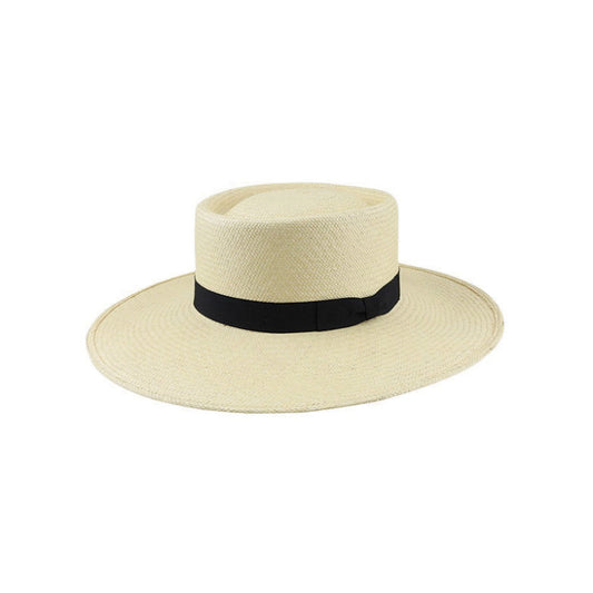 Liverpool Ecuadorian Cuenca Planter Hat – Handwoven Toquilla Straw with Black Band