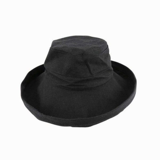 Avenel Whitney Deluxe Cotton Linen Breton Hat with Turned Brim and UPF 50+ Protection