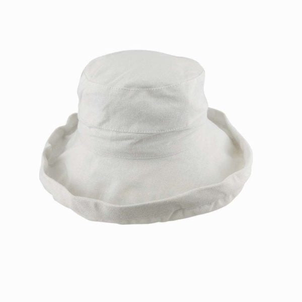 Avenel Whitney Deluxe Cotton Linen Breton Hat with Turned Brim and UPF 50+ Protection