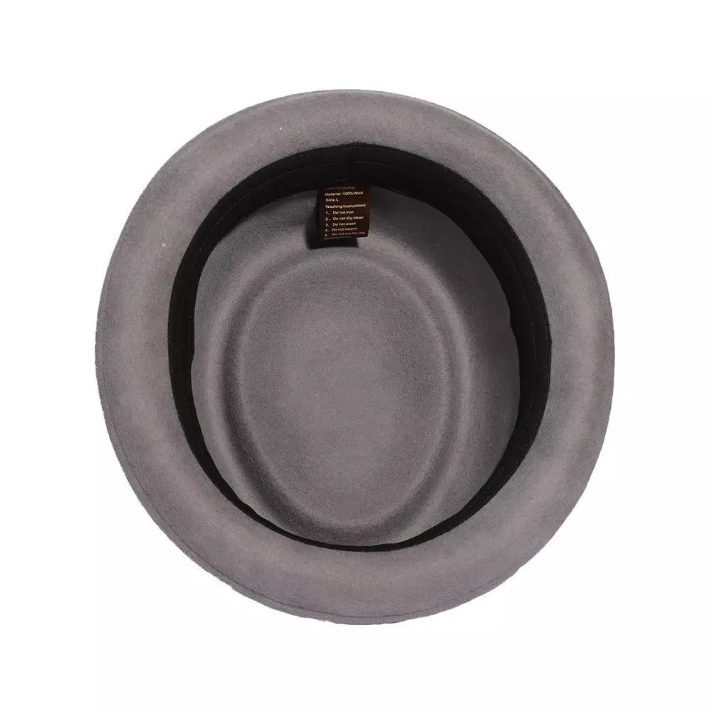 Lucca Gray Wool Porkpie Hat - Timeless Wool Silhouette For Versatile City Style Today