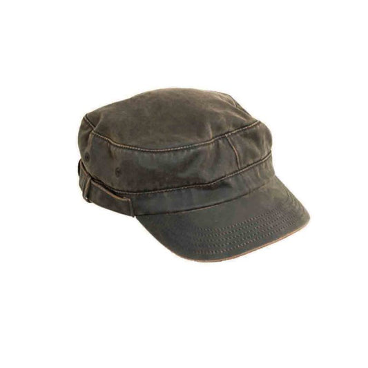 Jordan Weathered Cotton Military Cap with Water-Repellent Finish