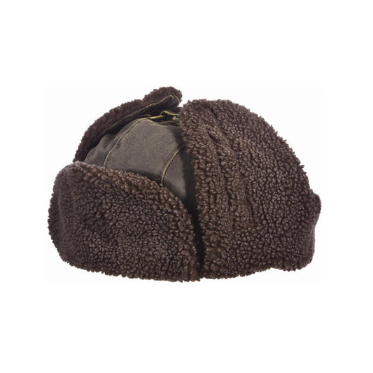 EVEREST – Distressed Weathered Cotton Trooper Hat with Sherpa Lining