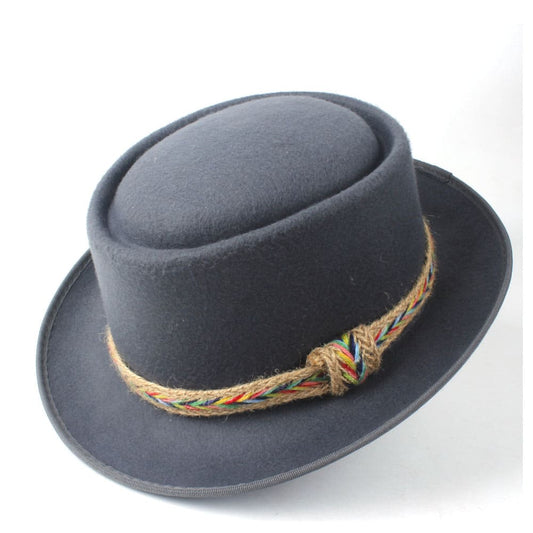 Manaos Plain Wool Porkpie Hat - Classic Compact Silhouette For Versatile Styling