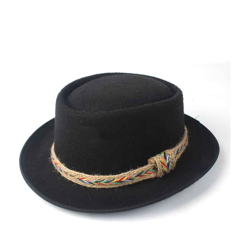 Manaos Plain Wool Porkpie Hat - Classic Compact Silhouette For Versatile Styling