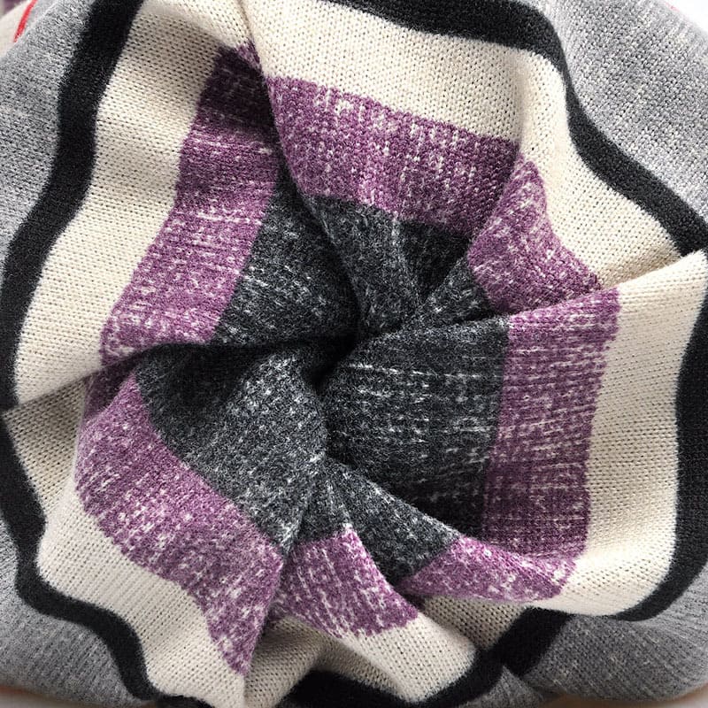 NXT Striped Snood Beanie - Urban Caps