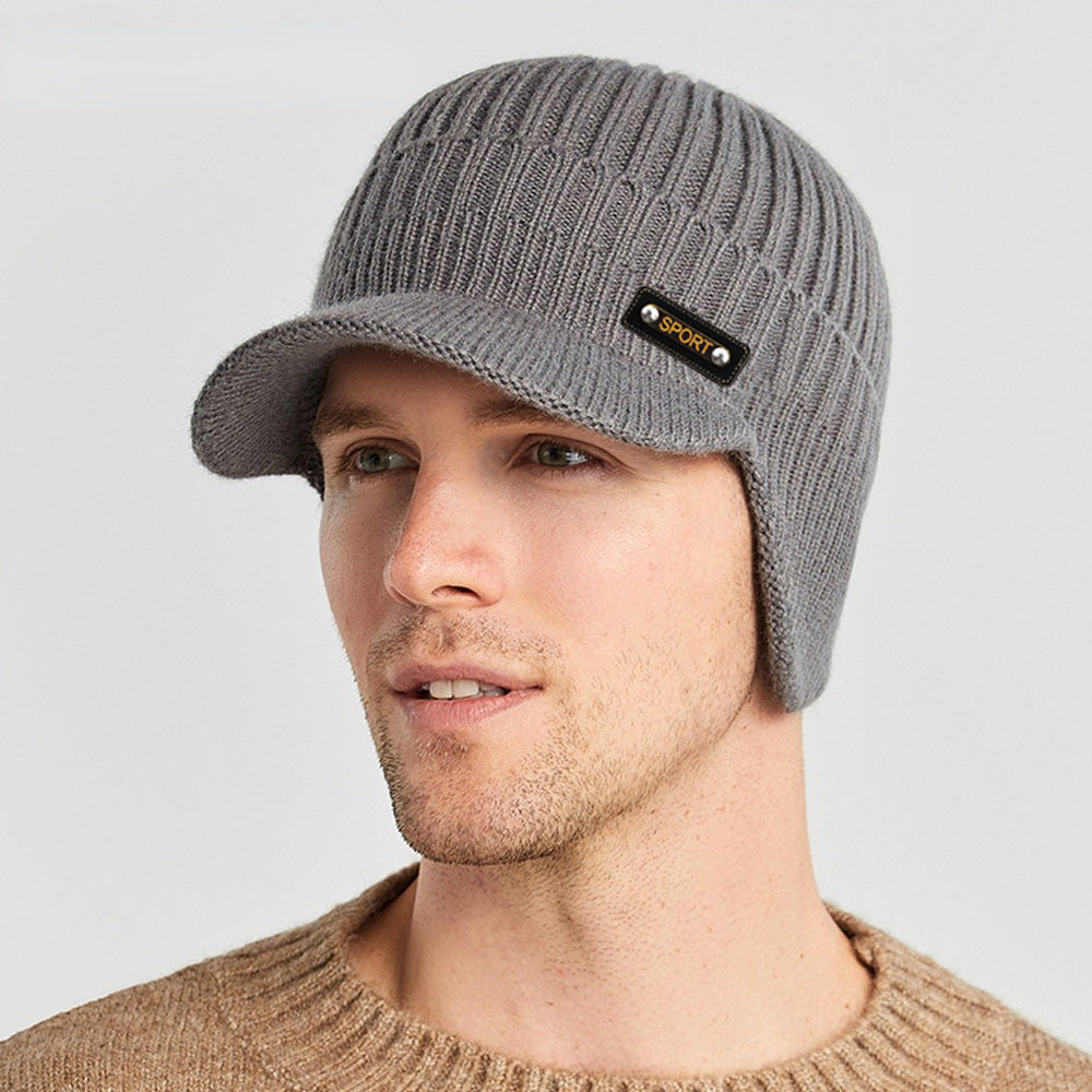 Warm Ear Protection Hat Men's Thickened Woolen Cap - Urban Caps