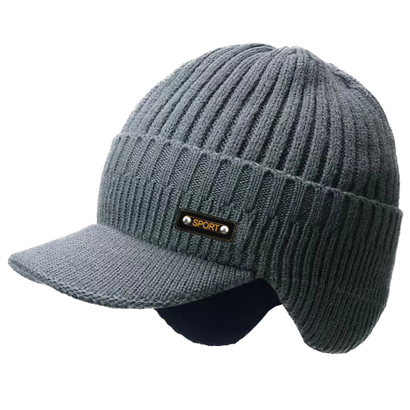 Warm Ear Protection Hat Men's Thickened Woolen Cap - Urban Caps