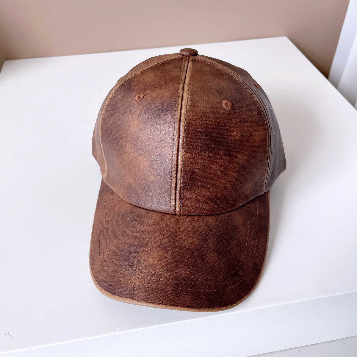 Washed Old Patent Leather Baseball Hat - Urban Caps
