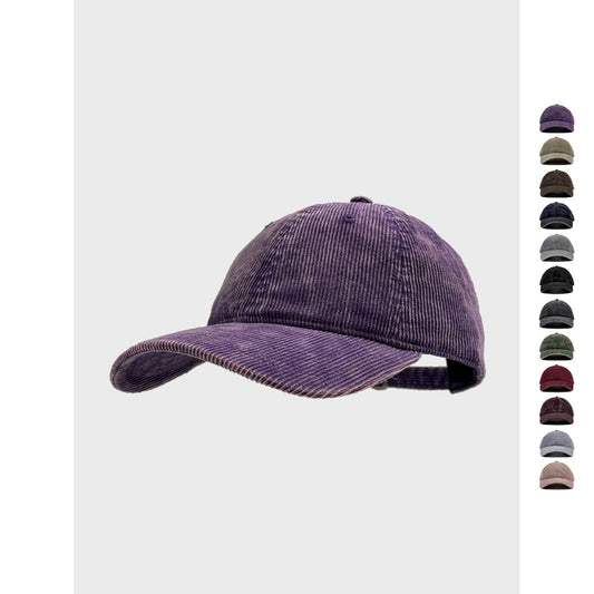 Retro Solid Color Corduroy Cap For Men And Women - Urban Caps