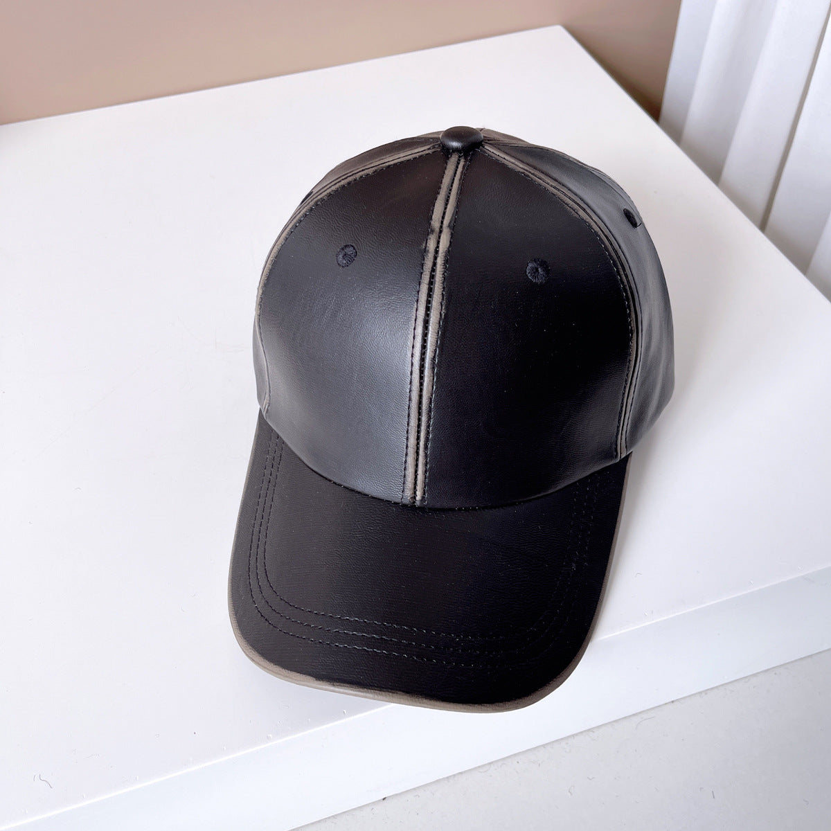 Washed Old Patent Leather Baseball Hat - Urban Caps
