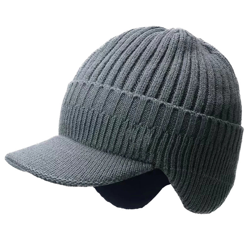 Warm Ear Protection Hat Men's Thickened Woolen Cap - Urban Caps