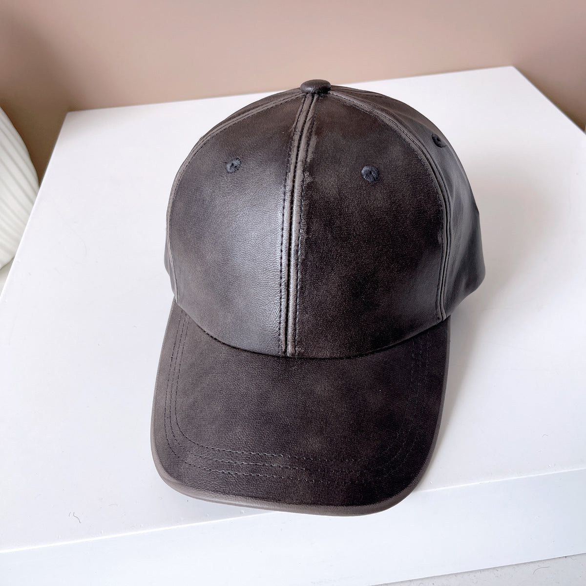 Washed Old Patent Leather Baseball Hat - Urban Caps