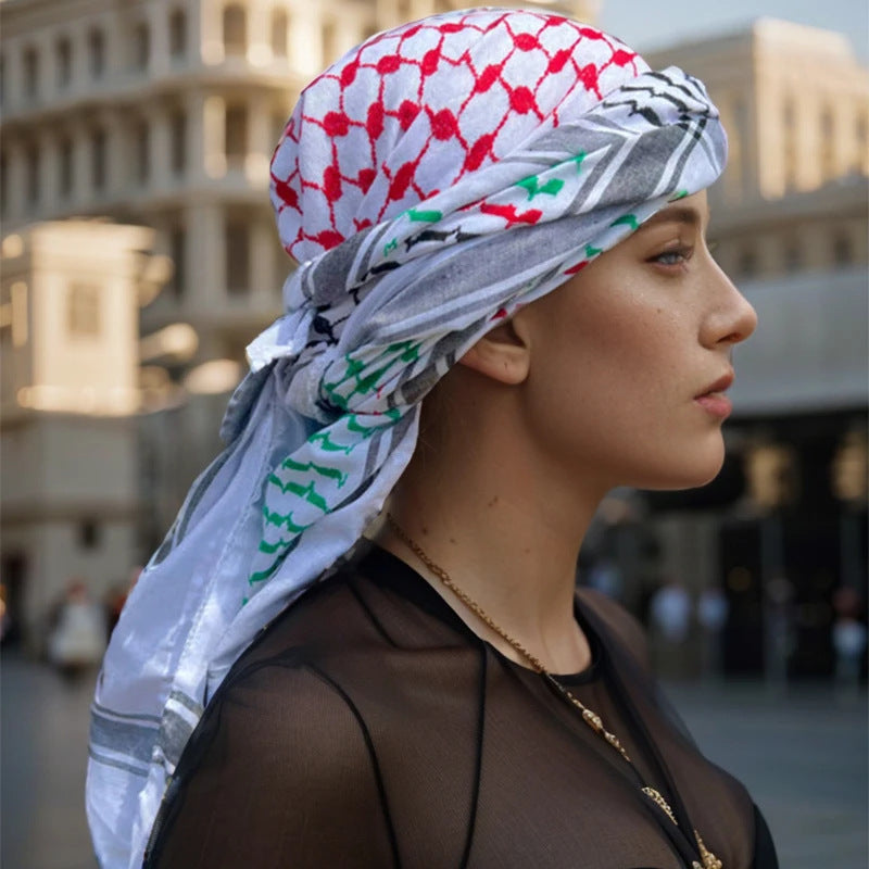 Men's Middle East Saudi Print Headscarf - Urban Caps
