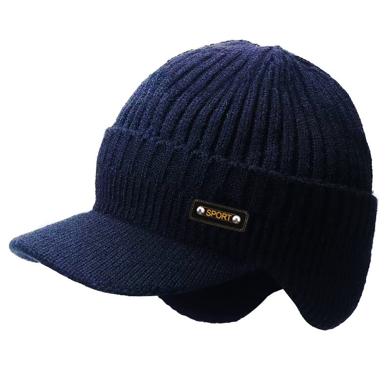 Warm Ear Protection Hat Men's Thickened Woolen Cap - Urban Caps