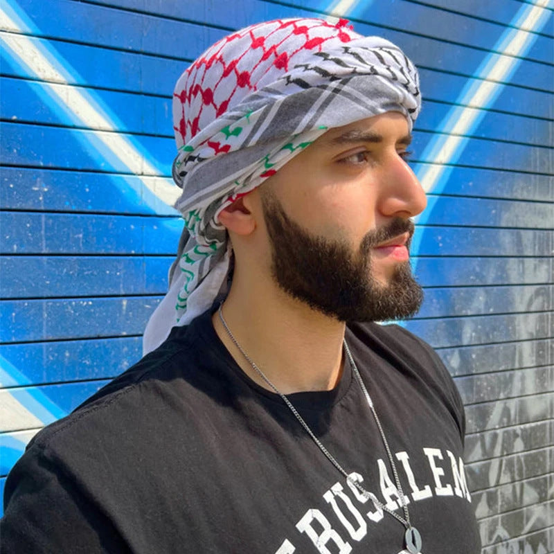 Men's Middle East Saudi Print Headscarf - Urban Caps