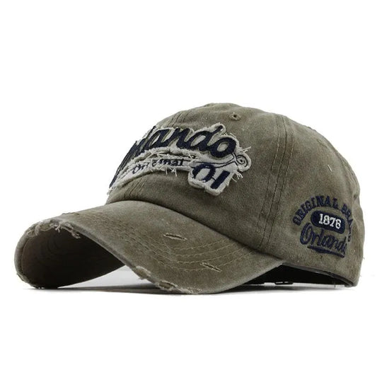 Orlando Vintage Denim Baseball Cap – Washed Cotton Retro Hat