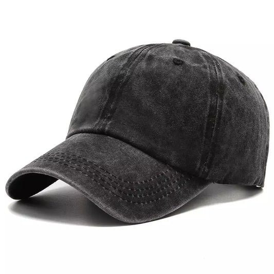Washed Cotton Baseball Cap – Vintage Plain Adjustable Dad Hat