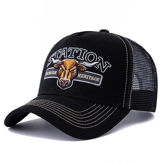 Raging Bull Station Trucker Cap - Versatile Cotton Mesh Trucker Cap For Casual Activities