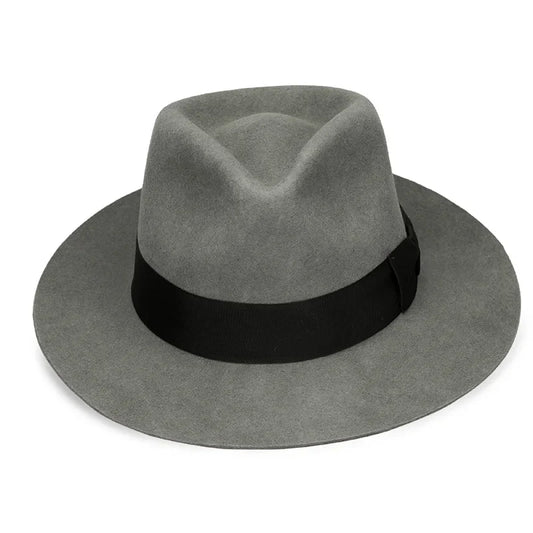 Richardson Retro Wool Fedora Hat - Classic Retro Wool Fedora With Cotton Inner Sweatband