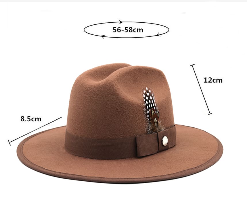 Rimini Feather Khaki Fedora Hat - Wool Fedora With Pheasant Feathers For Classic Style
