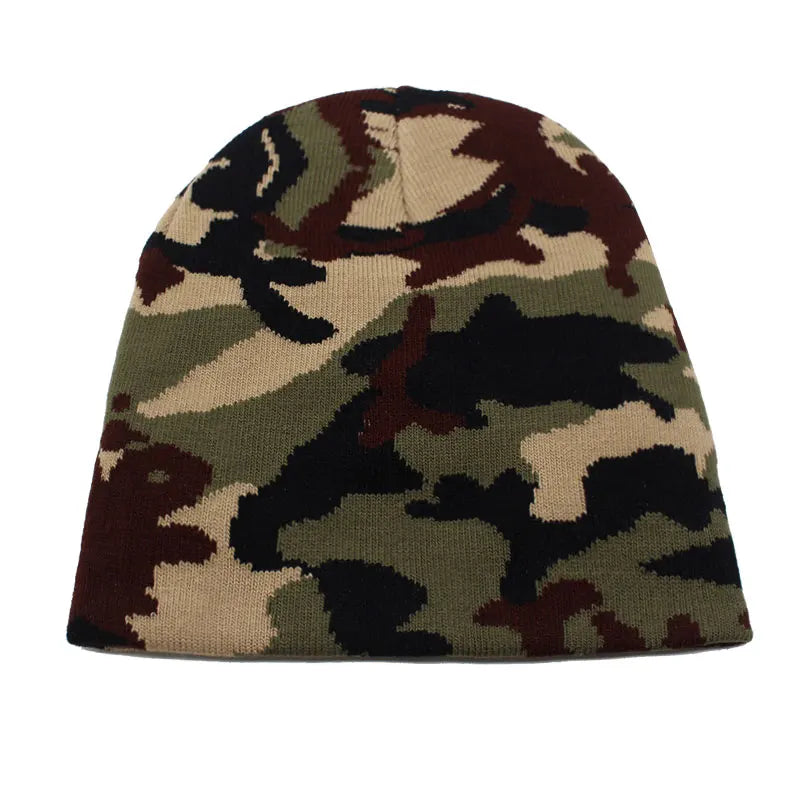Running Camouflage Knitted Beanie For City Runs - Urban Caps