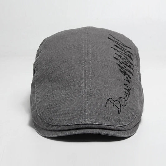 Embroidered Cotton Ivy Cap | Autumn Heritage Flat Cap | Urban Caps NZ