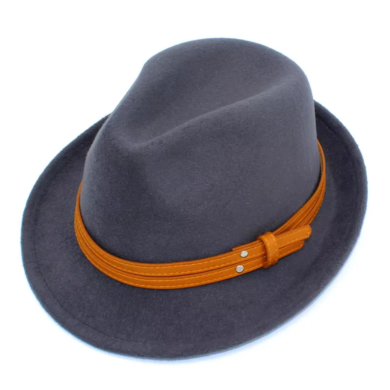 Manhattan Cotton Fedora Hat - Breathable Cotton Construction With Leather Belt Detail